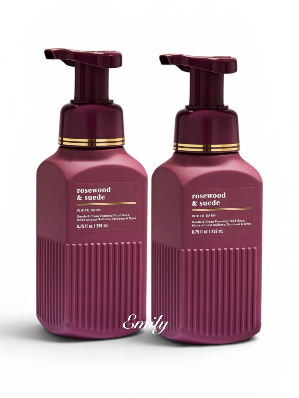 NEW Bath & Body Works 2X ROSEWOOD & SUEDE LUXE
Foam Hand Soap Duo Set Bundle